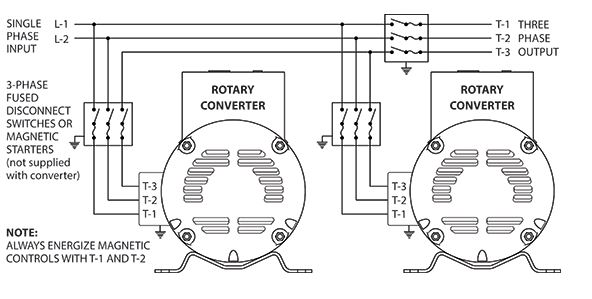 3 Phase Converter Wiring Diagrams